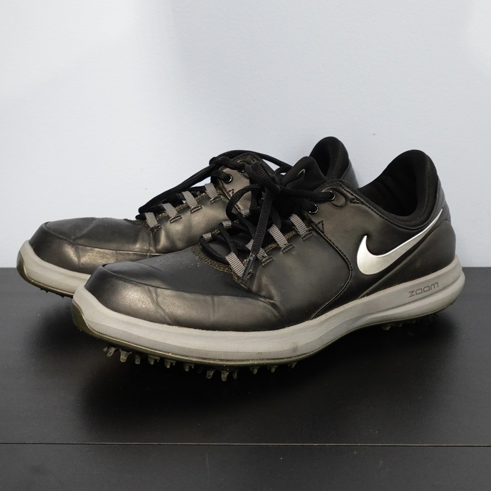 Nike Men's Black Silver Athletic Golf Shoes